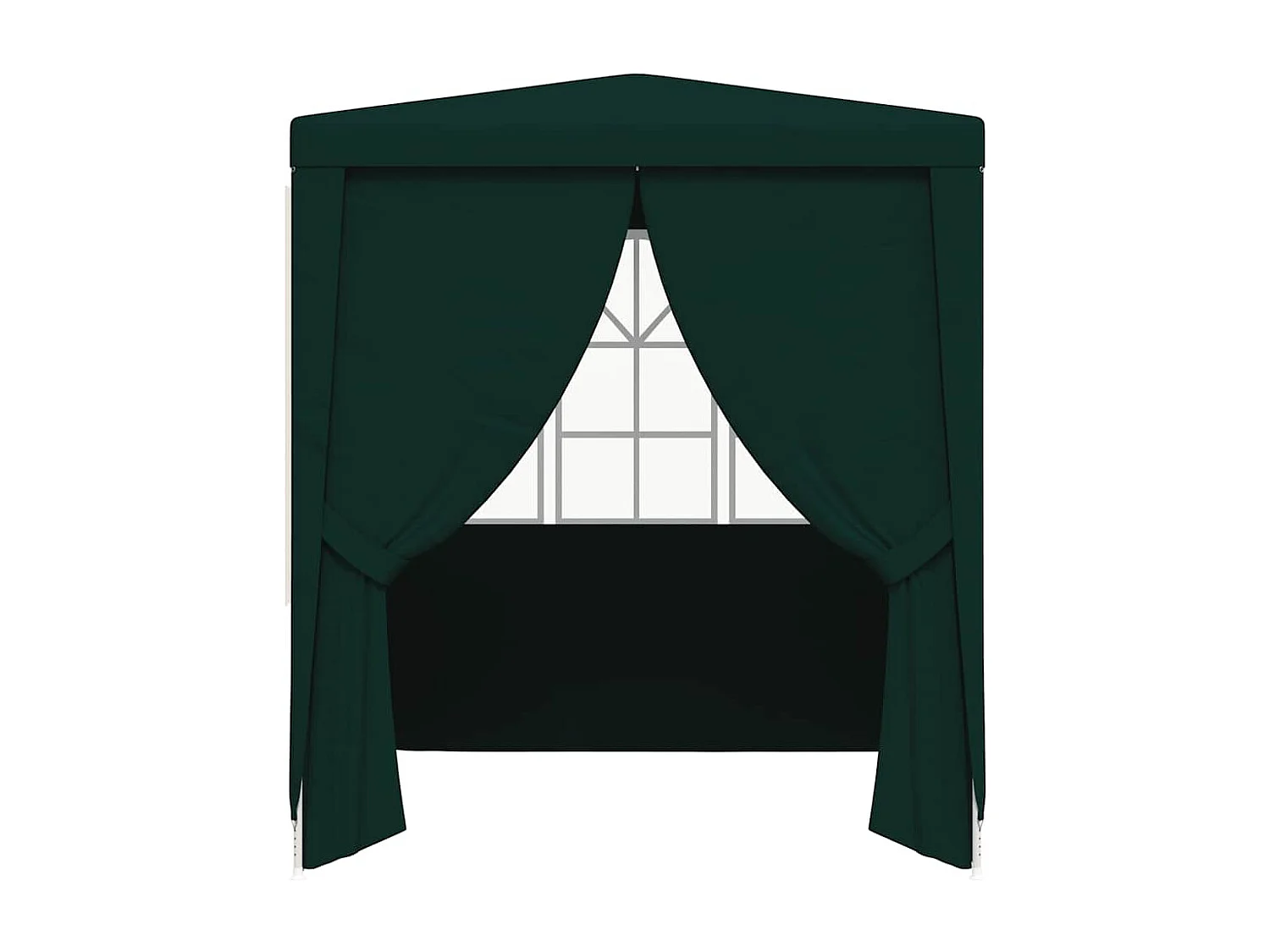 Tenda per ricevimenti con pareti laterali 2,5x2,5 m Verde 90 g/m²