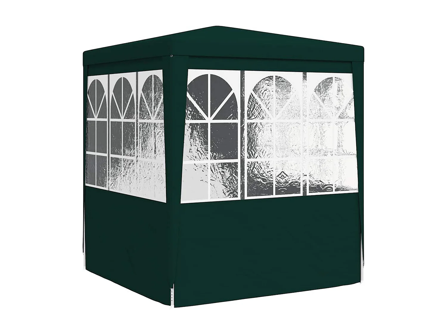 Tenda per ricevimenti con pareti laterali 2,5x2,5 m Verde 90 g/m²