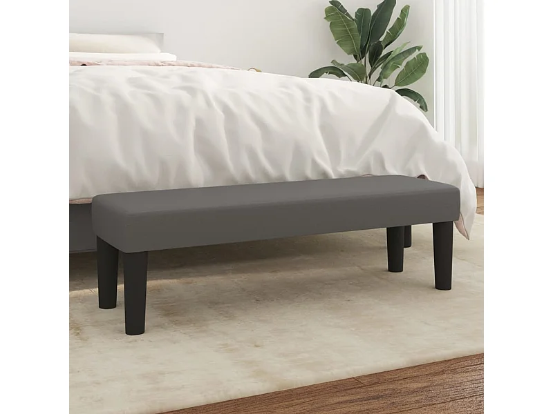 Panca Grigia 100x30x30 cm Ecopelle