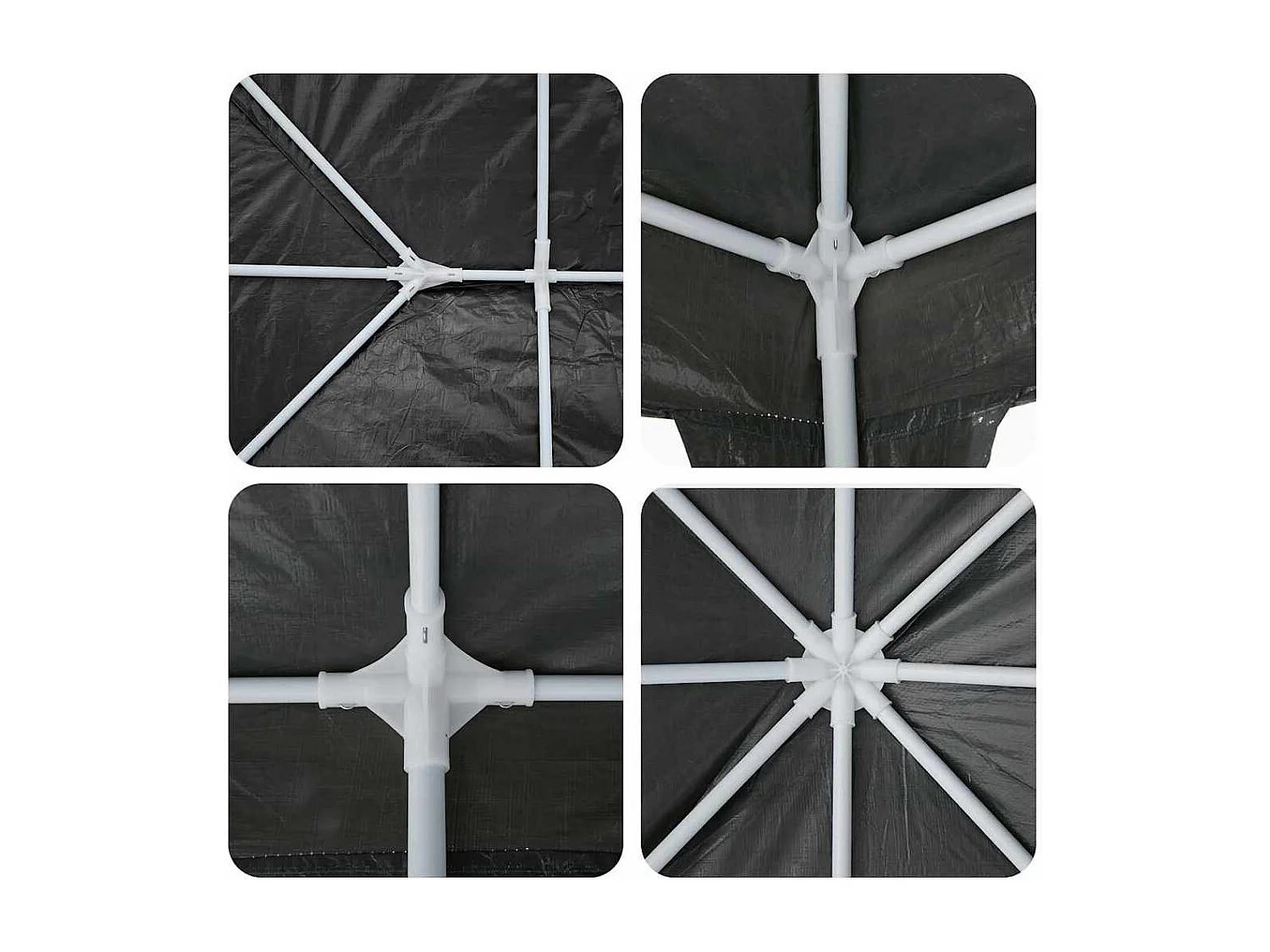 Tente de fête Anthracite et blanc 600 x 400 x 266 cm