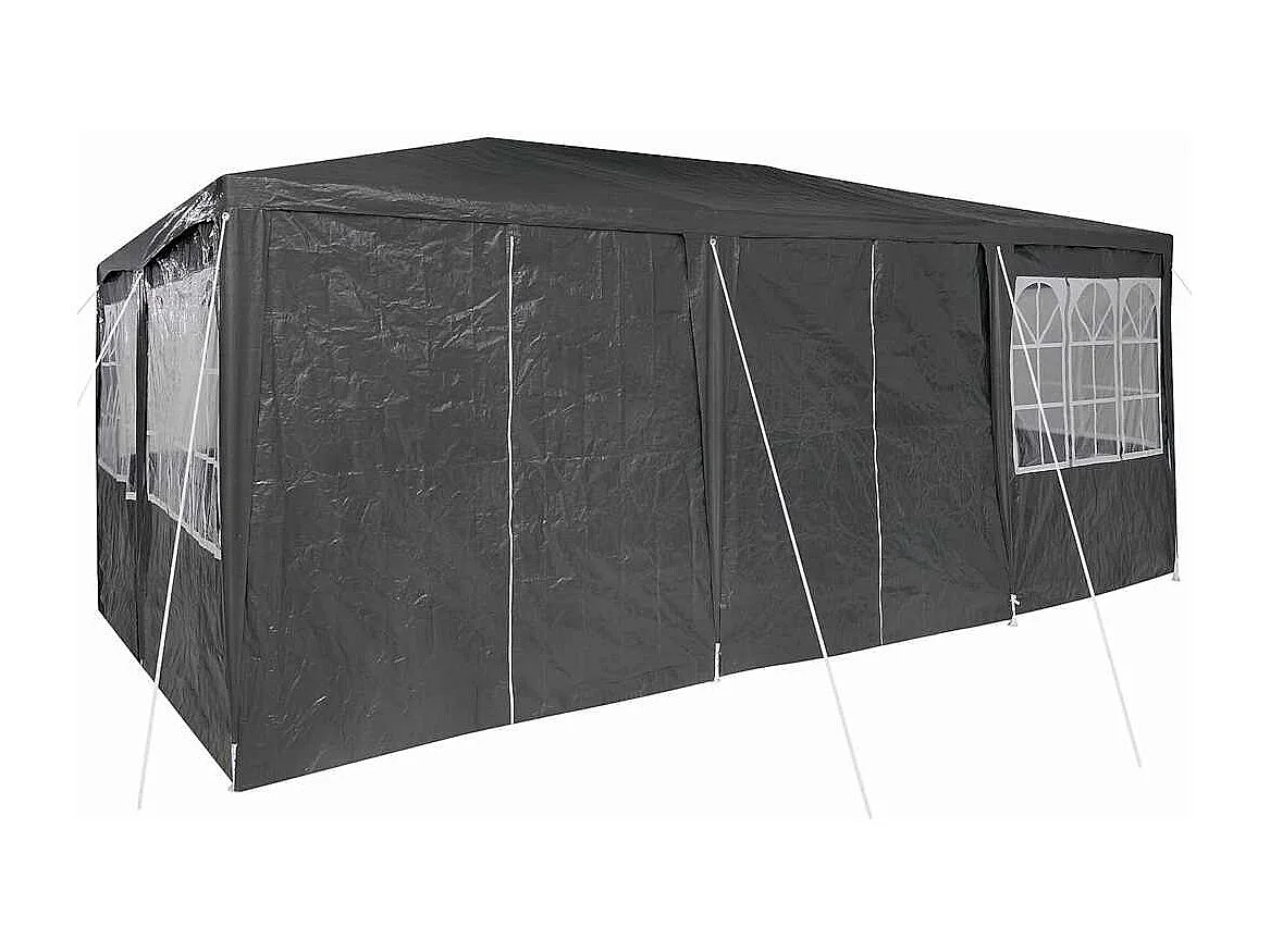 Partyzelt Anthrazit und Weiß 600 x 400 x 266 cm