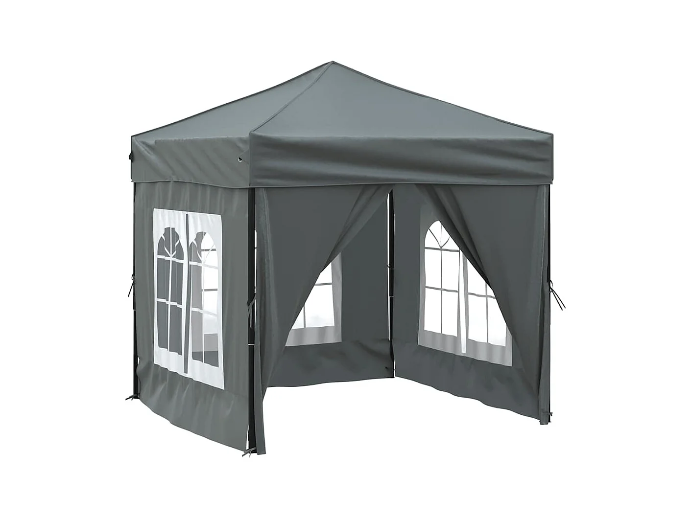 Carpa de recepción plegable con paredes Antracita 2x2 m