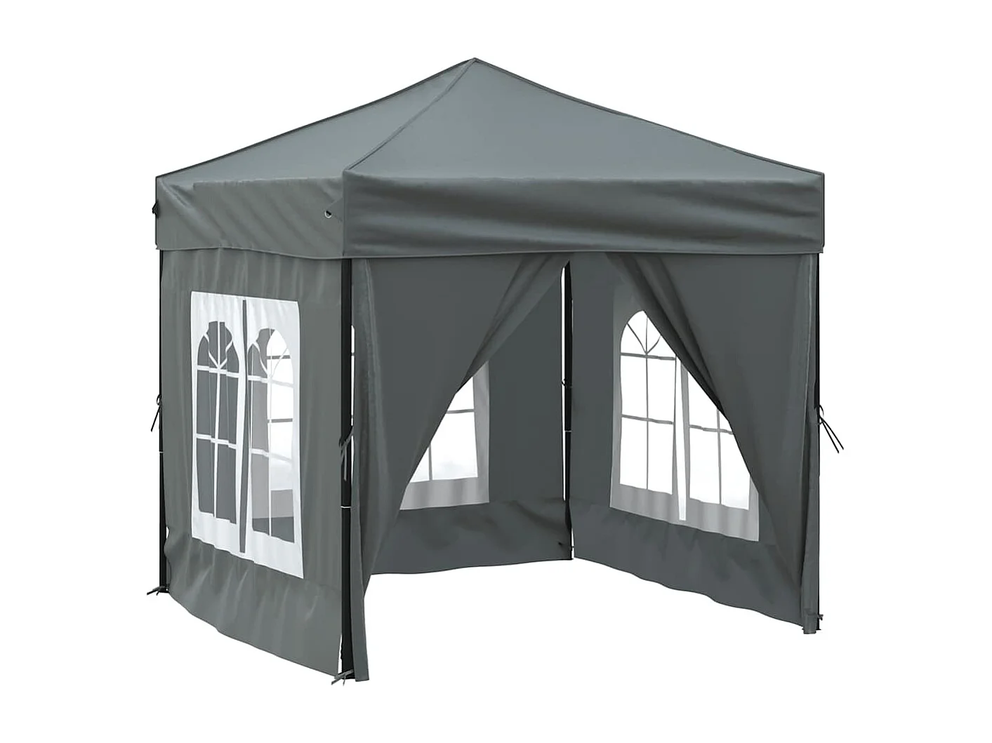 Carpa de recepción plegable con paredes Antracita 2x2 m