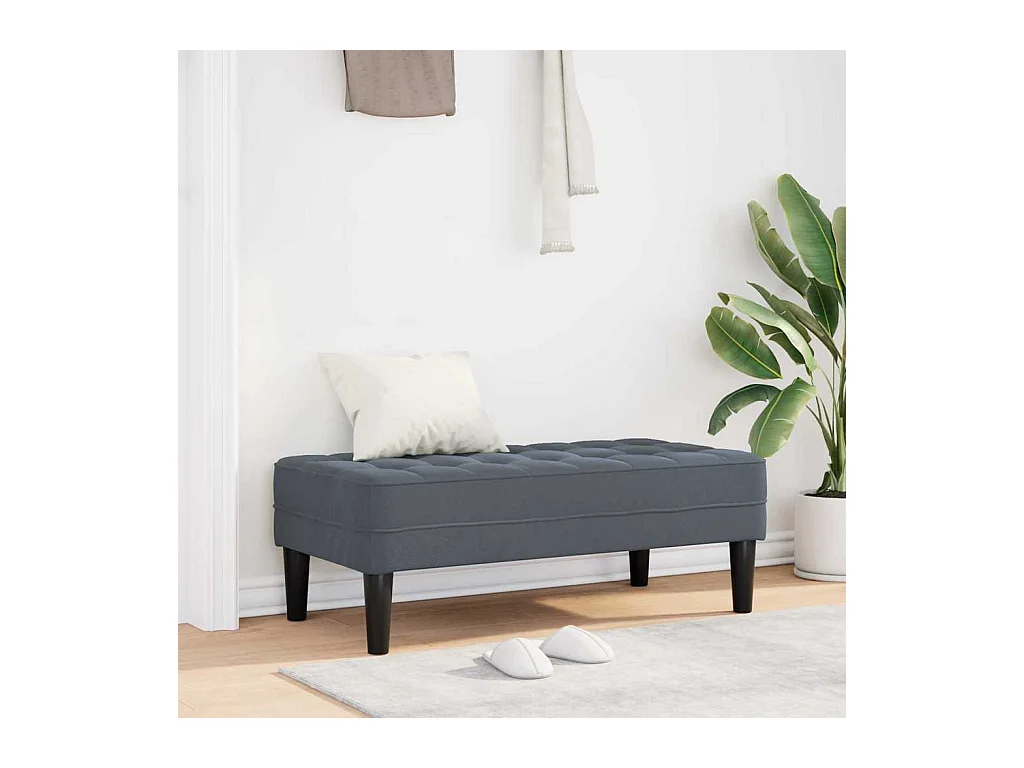 banc Gris foncé 113 x 57 x 39 cm Velours