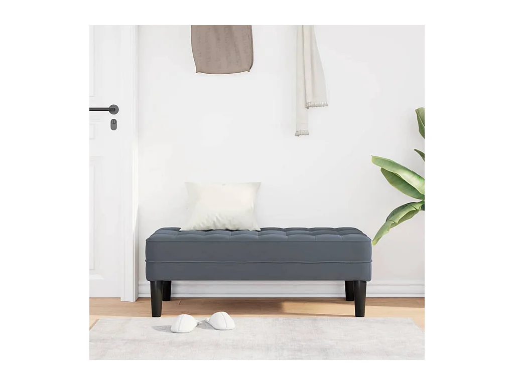 banc Gris foncé 113 x 57 x 39 cm Velours