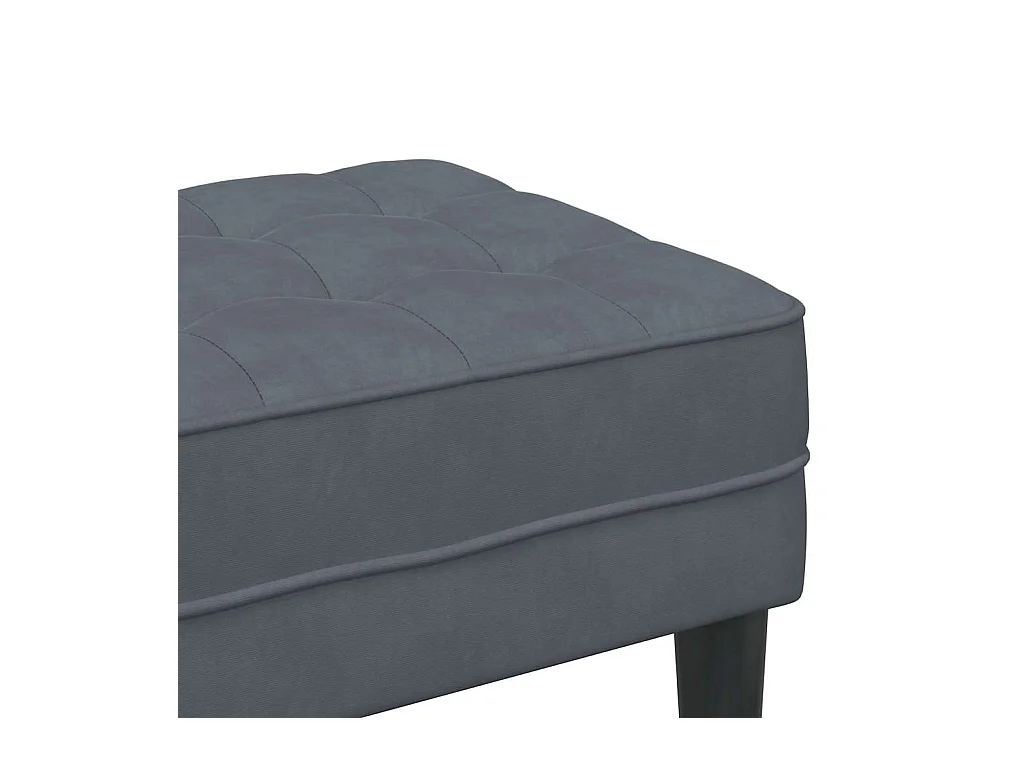 banc Gris foncé 113 x 57 x 39 cm Velours