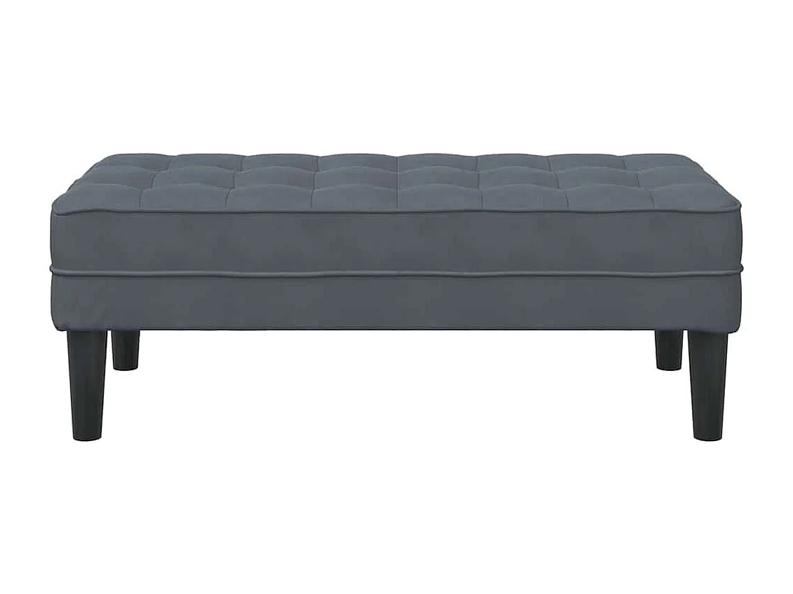 Donkergrijze bank 113 x 57 x 39 cm fluweel