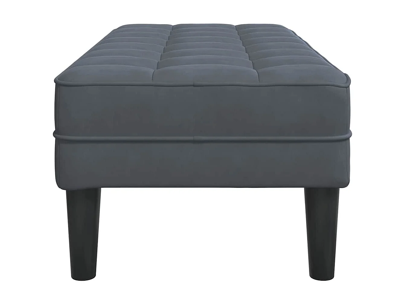 Donkergrijze bank 113 x 57 x 39 cm fluweel