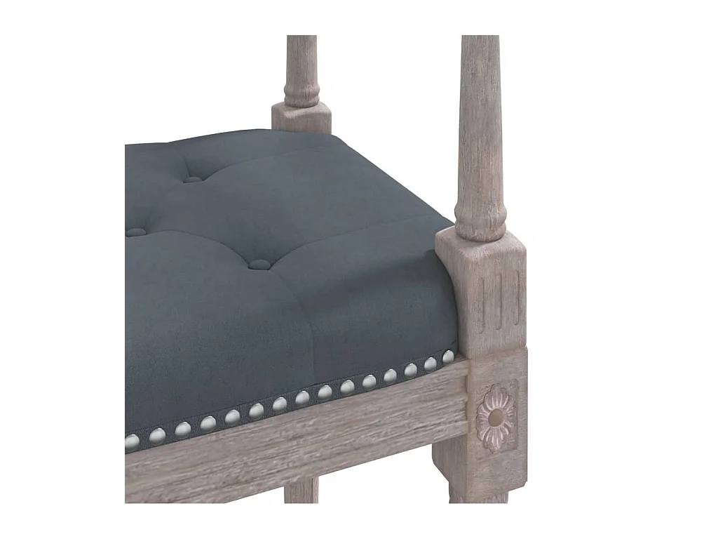 Donkergrijze bank 110x40x70 cm fluweel