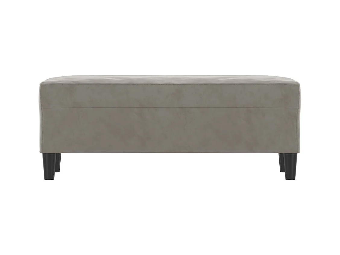 Banc Gris clair 100x35x41 cm Velours