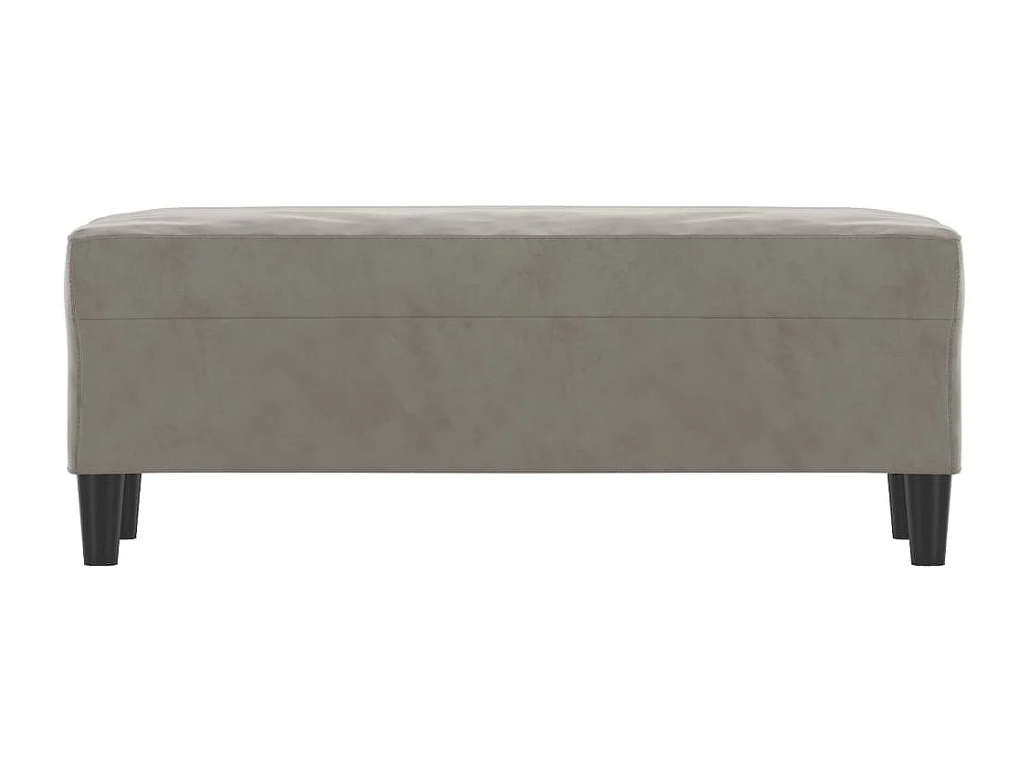 Banc Gris clair 100x35x41 cm Terciopelo