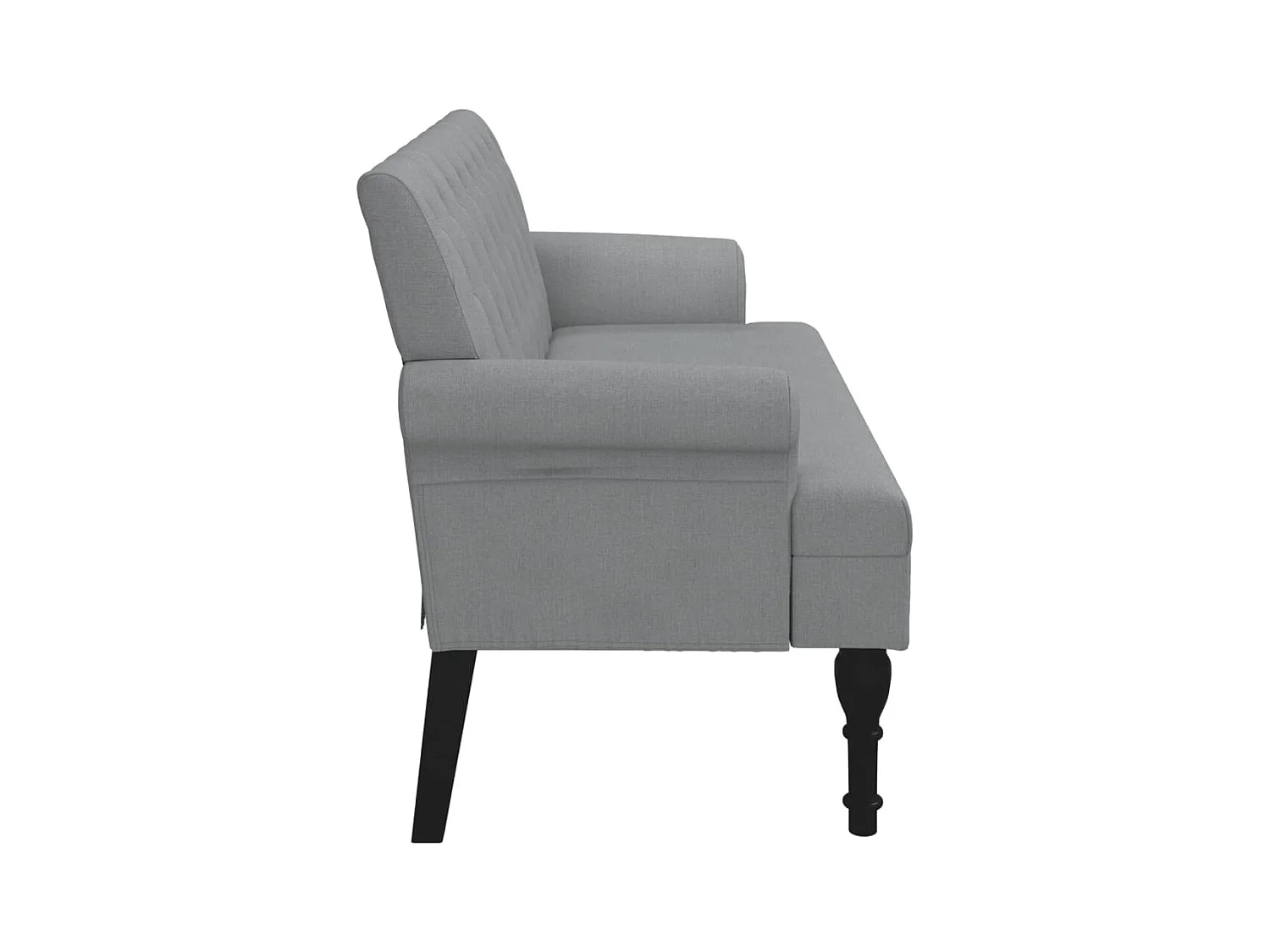 Bank met lichtgrijze rugleuning 120x62x75,5 cm stof