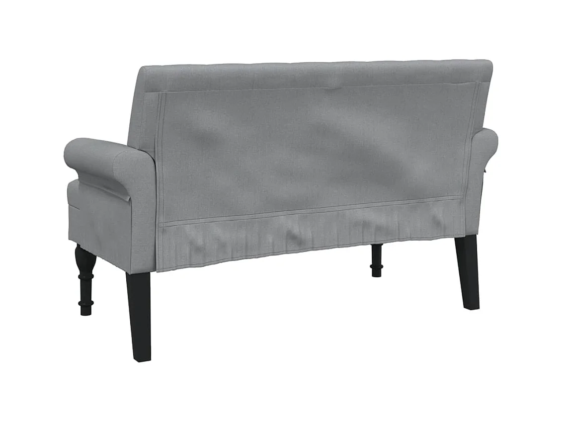 Bank met lichtgrijze rugleuning 120x62x75,5 cm stof