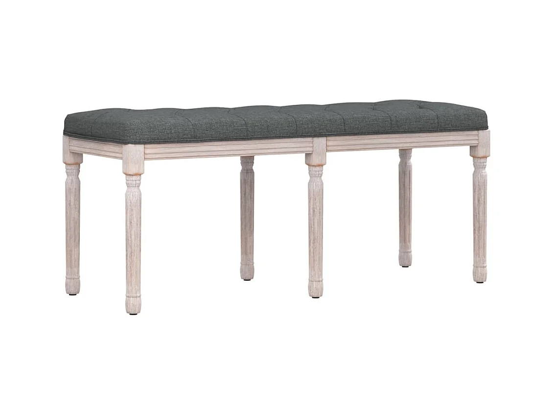 Donkergrijze bank 110x40x49 cm stof