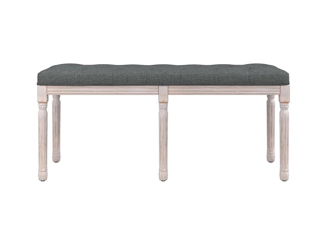 Donkergrijze bank 110x40x49 cm stof