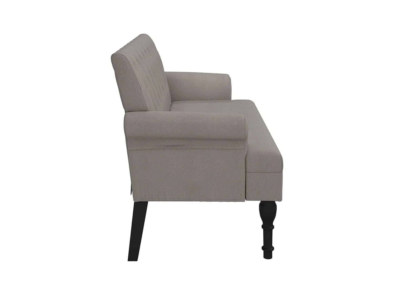 Bank met taupe rugleuning 120x62x75,5 cm stof