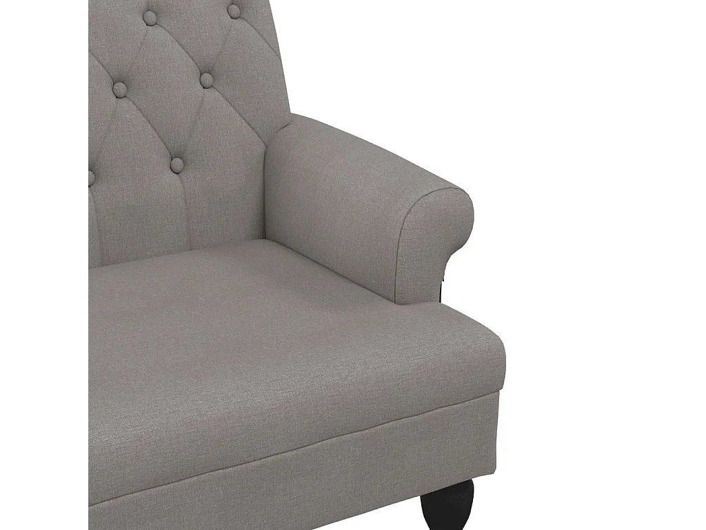 Banc avec dossier taupe 120x62x75,5 cm tissu