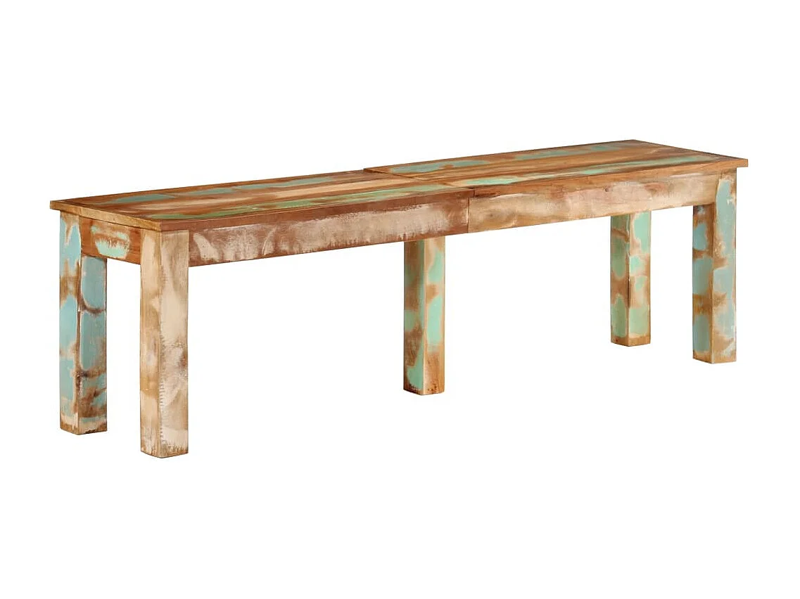 Banc 160x35x46 cm bois de récupération massif