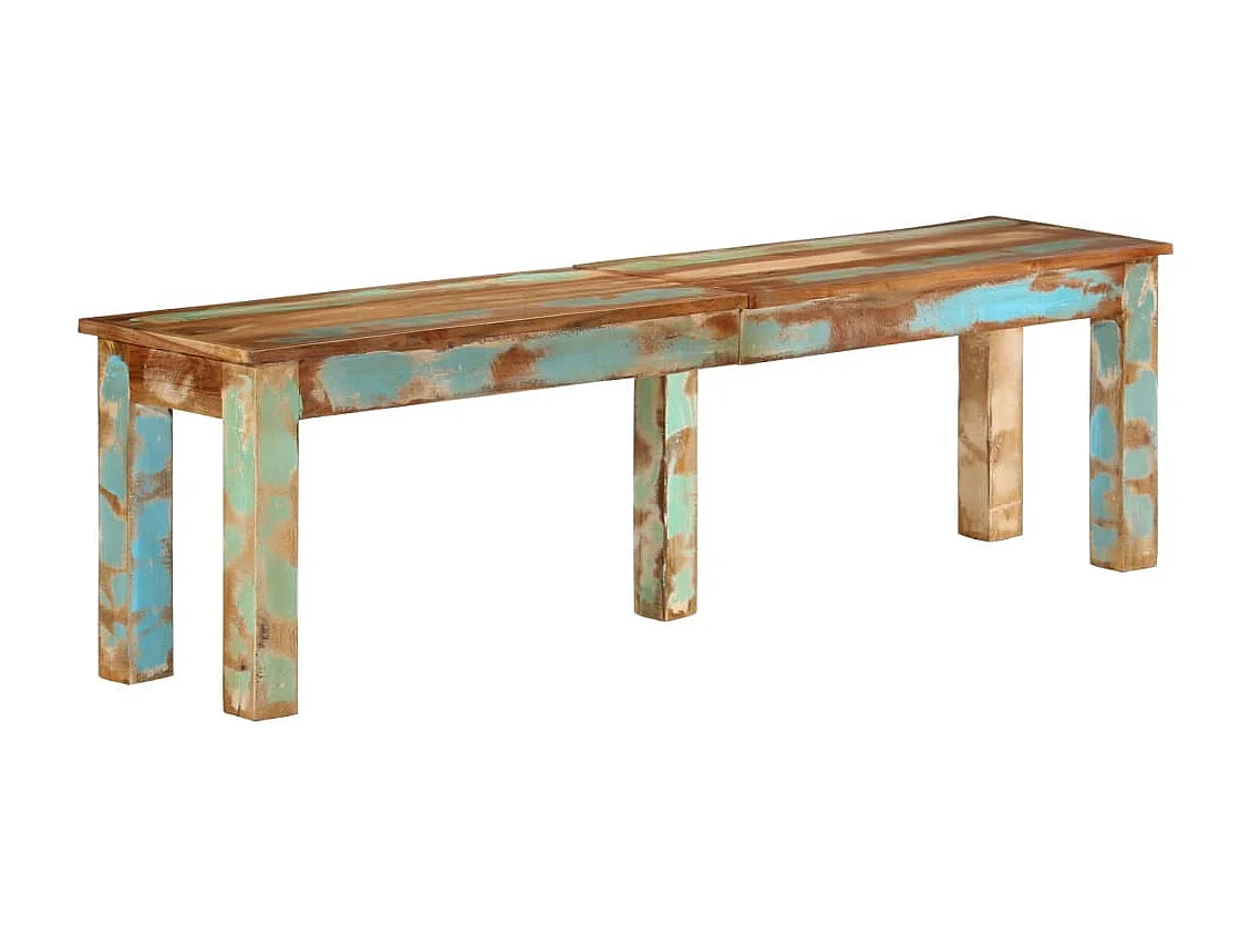Banc 160x35x46 cm bois de récupération massif