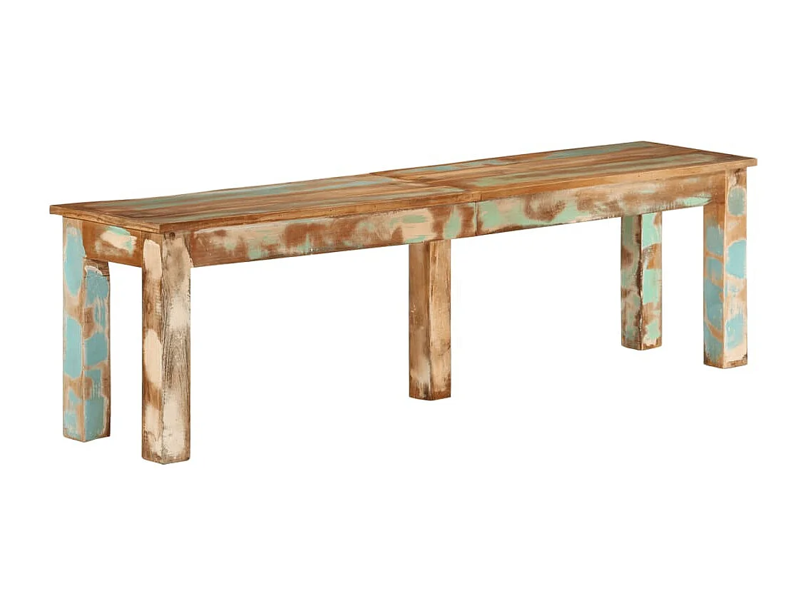 Banc 160x35x46 cm bois de récupération massif