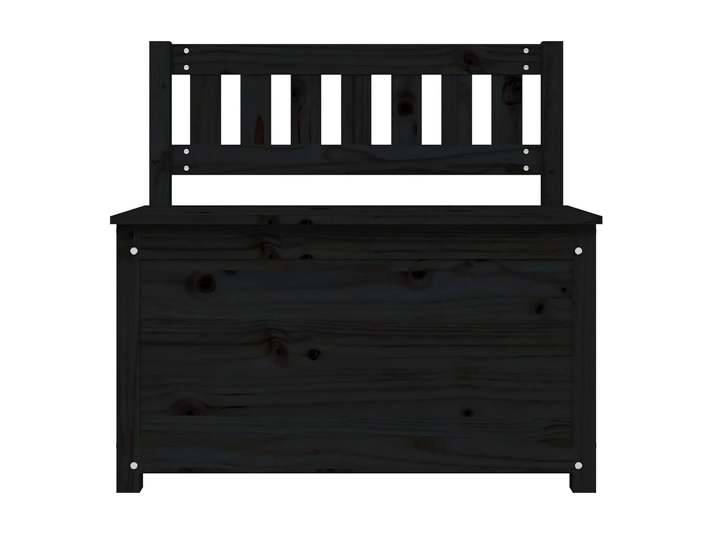 Zwarte bank 80x41x77 cm massief grenenhout