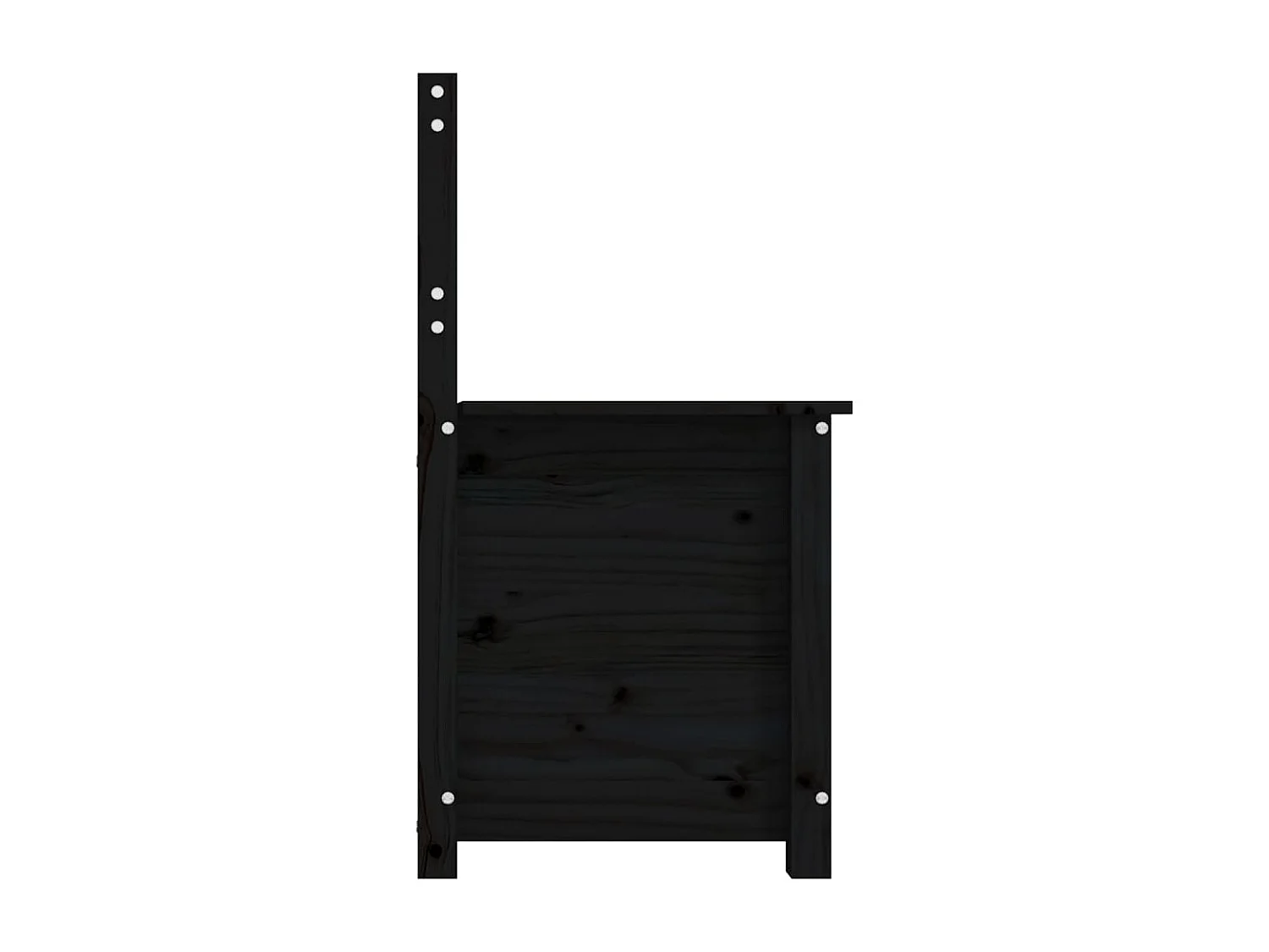Banco Negro 80x41x77 cm Madera Maciza de Pino
