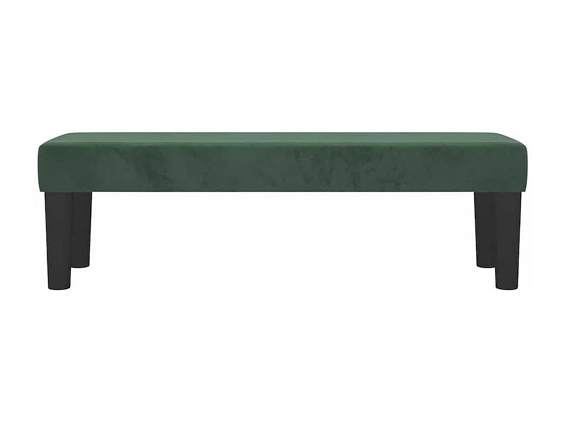 Dunkelgrüne Bank 100 x 30 x 30 cm Samt