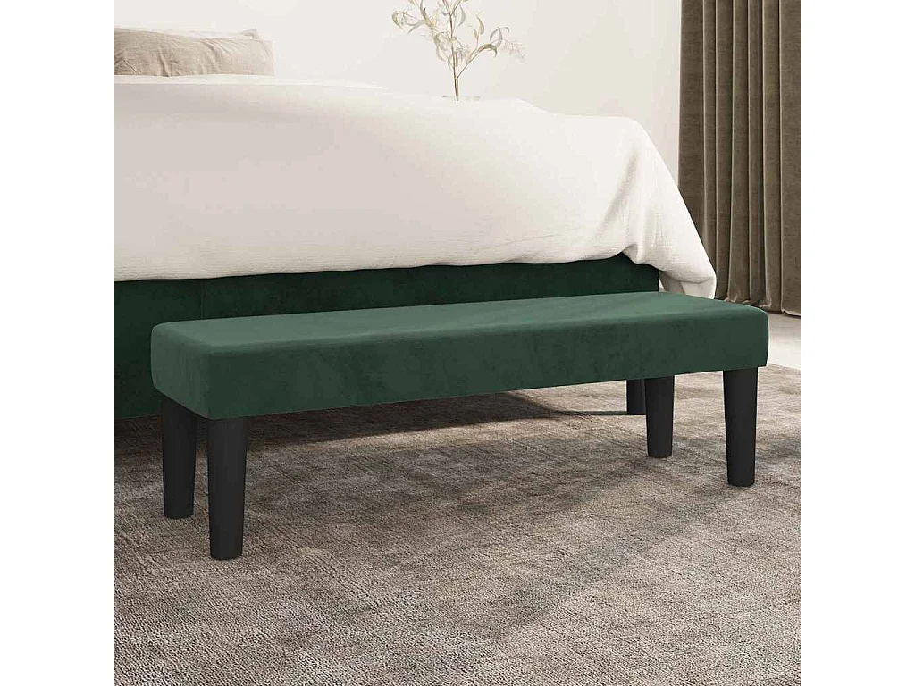 Panca verde scuro 100 x 30 x 30 cm Velluto