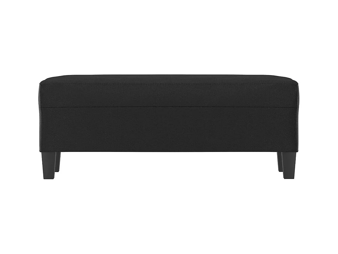 Zwarte bank 100x35x41 cm kunstleer