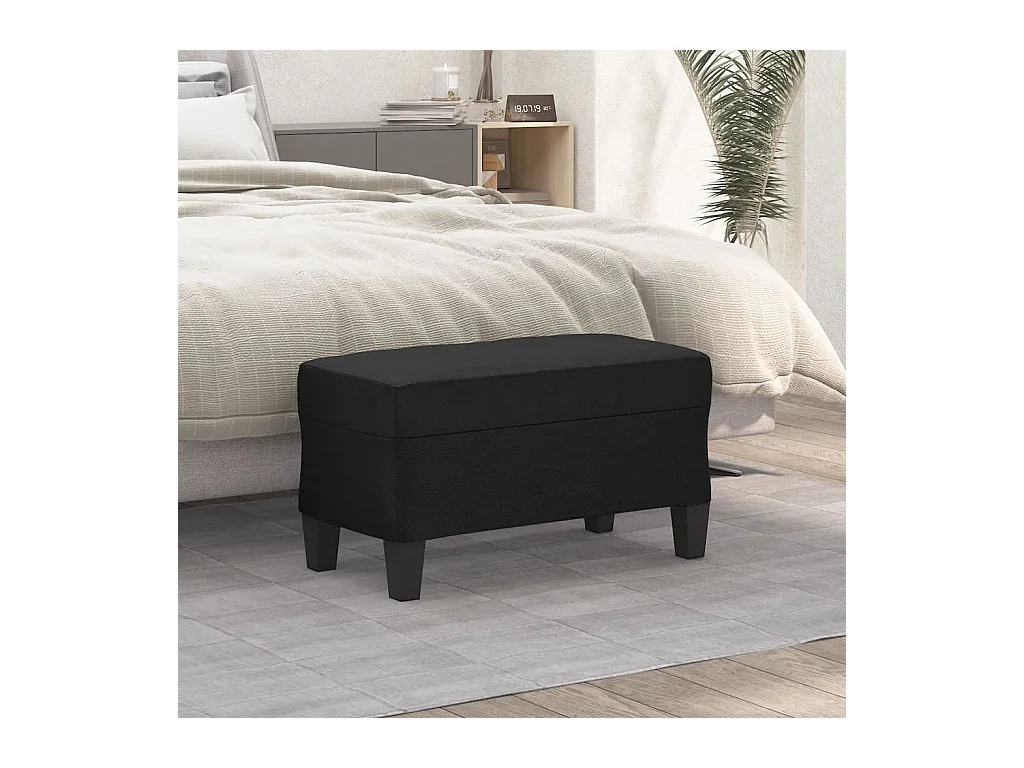 Zwarte bank 70x35x41 cm kunstleer