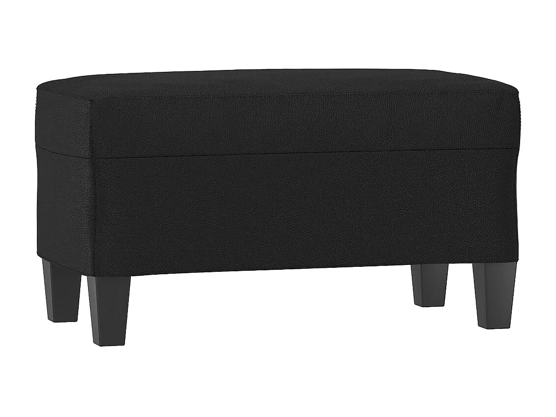 Banc Noir 70x35x41 cm Similicuir