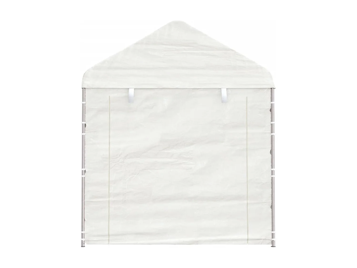 Gazebo con techo blanco 4,46x2,28x2,69 m polietileno