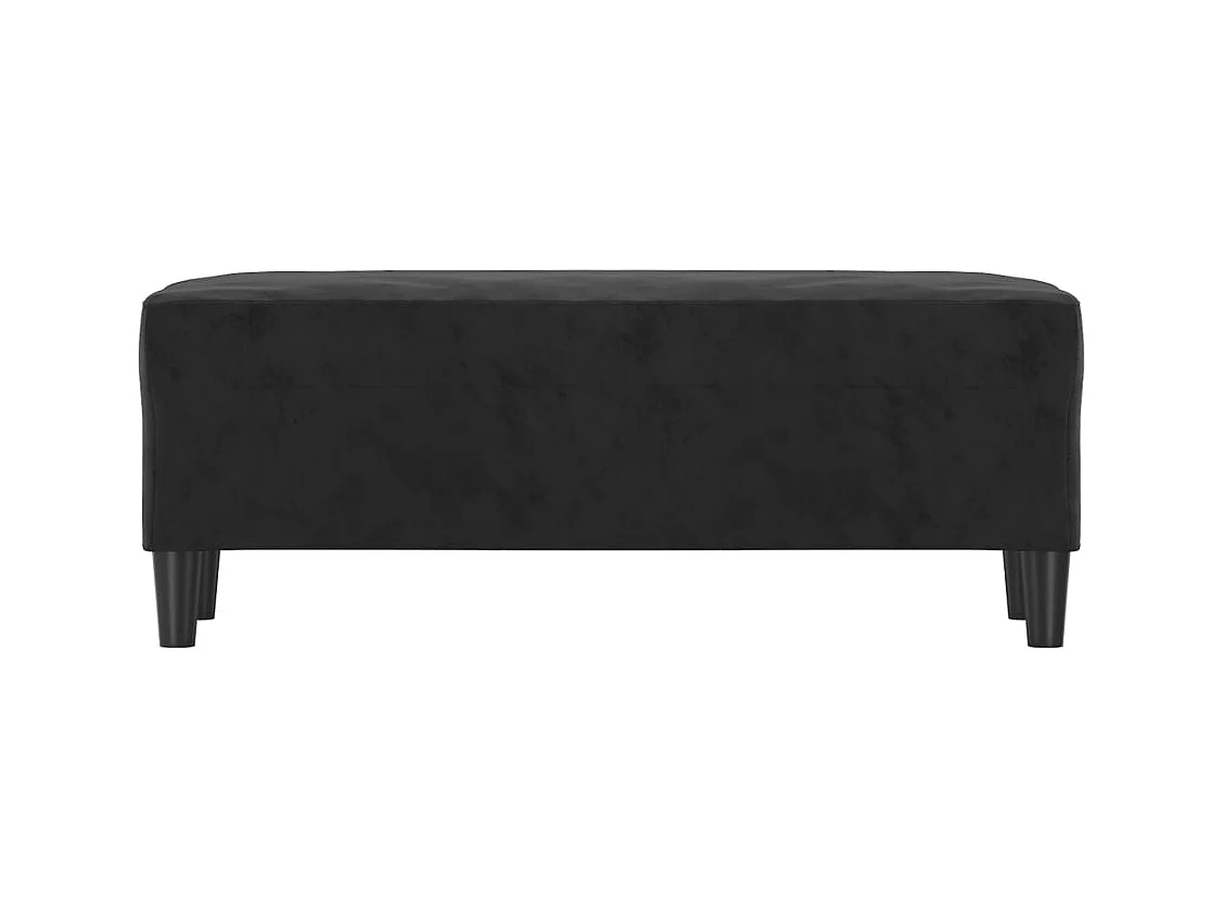 Zwarte bank 100x35x41 cm fluweel