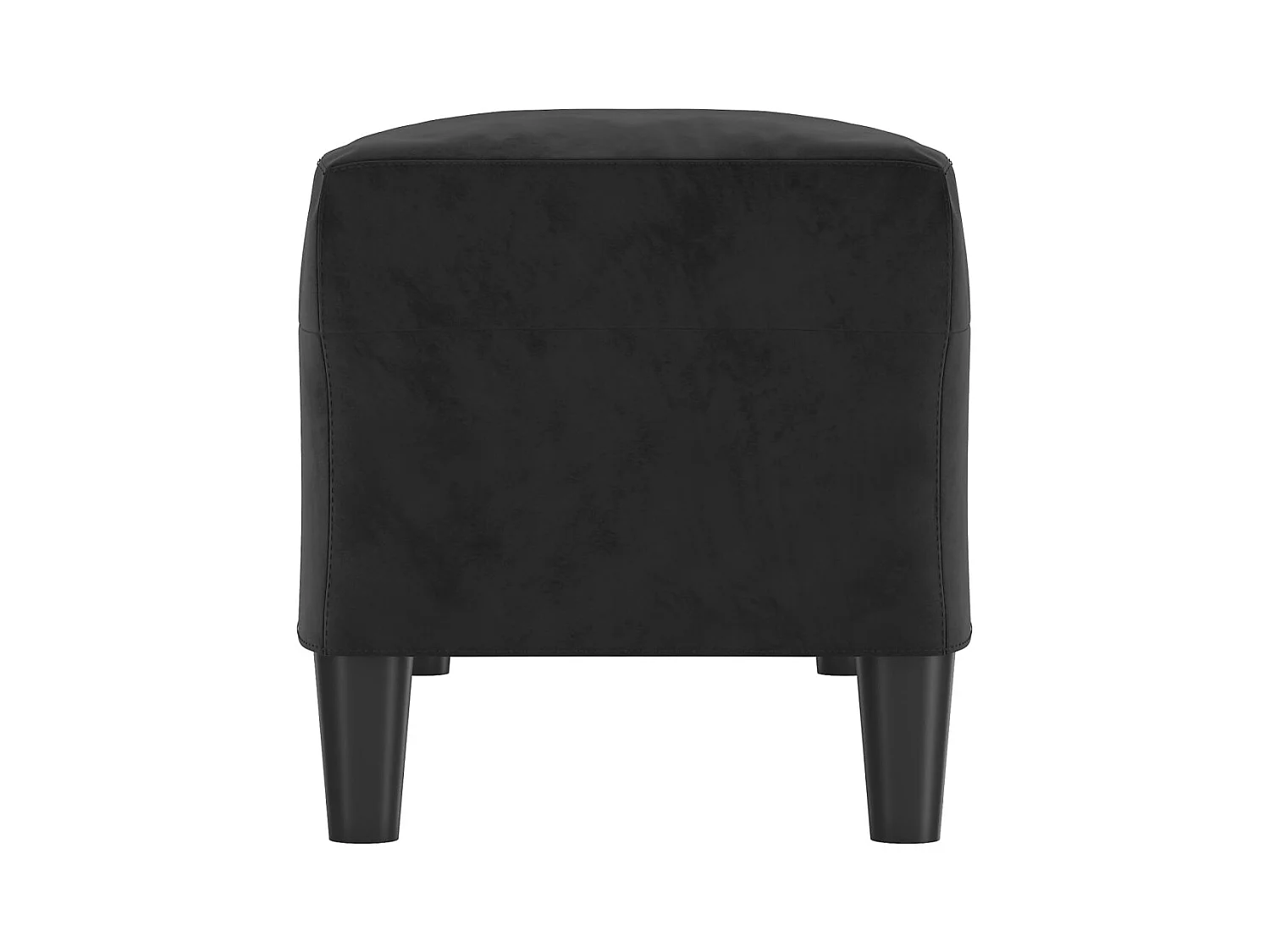 Zwarte bank 100x35x41 cm fluweel