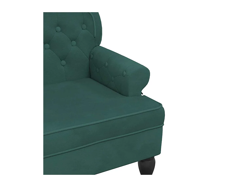 Bank mit dunkelgrüner Rückenlehne 119,5x64,5x75 cm Samt