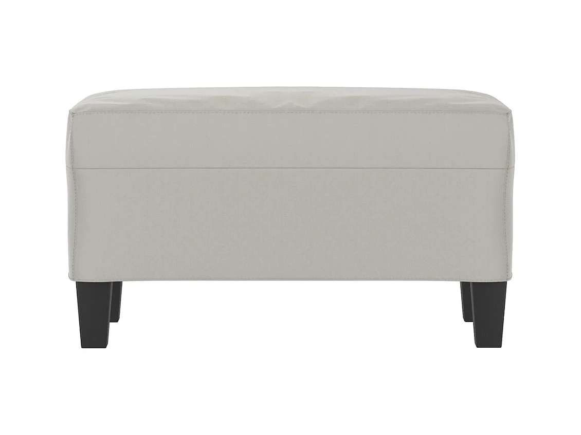 Lichtgrijze bank 70x35x41 cm microvezelstof