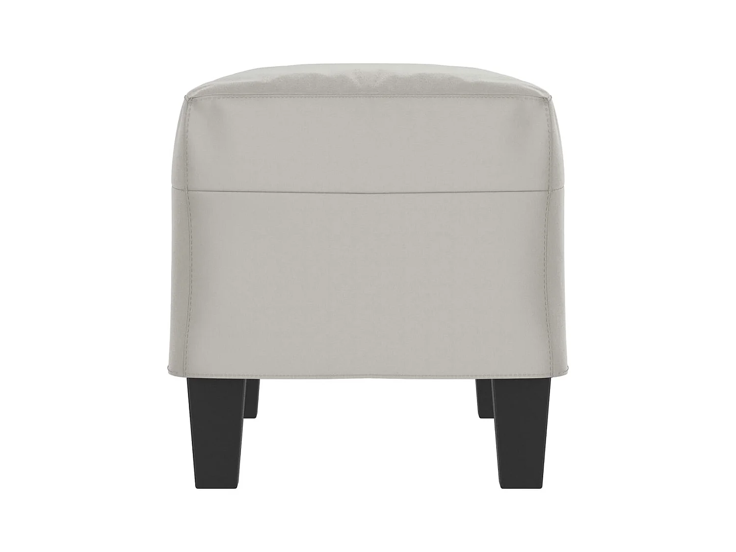 Lichtgrijze bank 70x35x41 cm microvezelstof