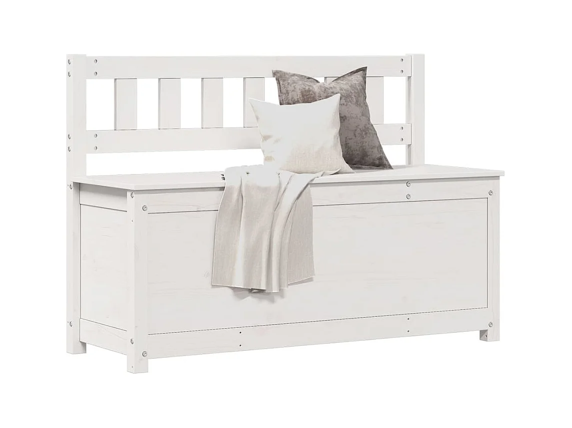 Witte bank 110x41x76,5 cm Massief grenenhout