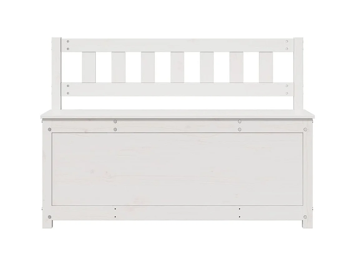 Witte bank 110x41x76,5 cm Massief grenenhout