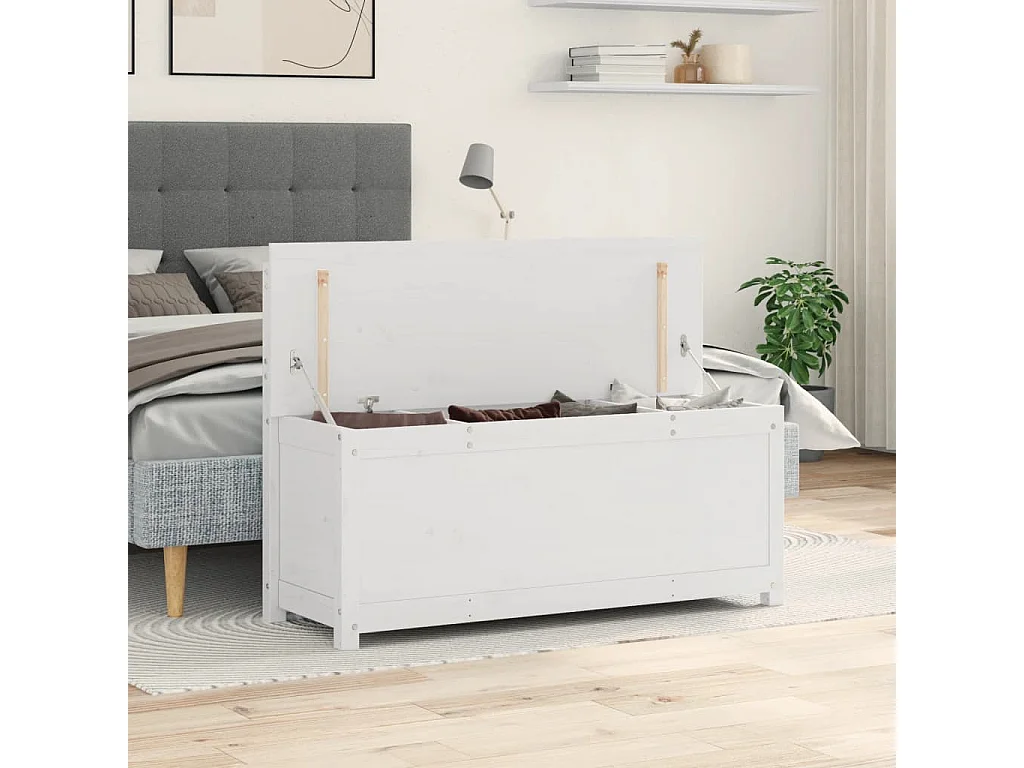 Banco Blanco 110x41x76,5 cm Madera maciza de pino