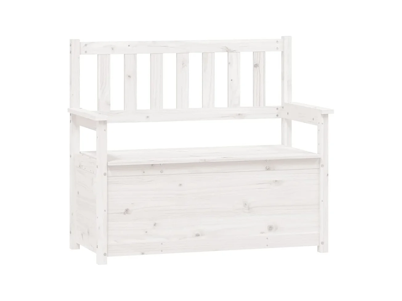 Banco Blanco 112,5x51,5x96,5 cm Madera Maciza de Pino