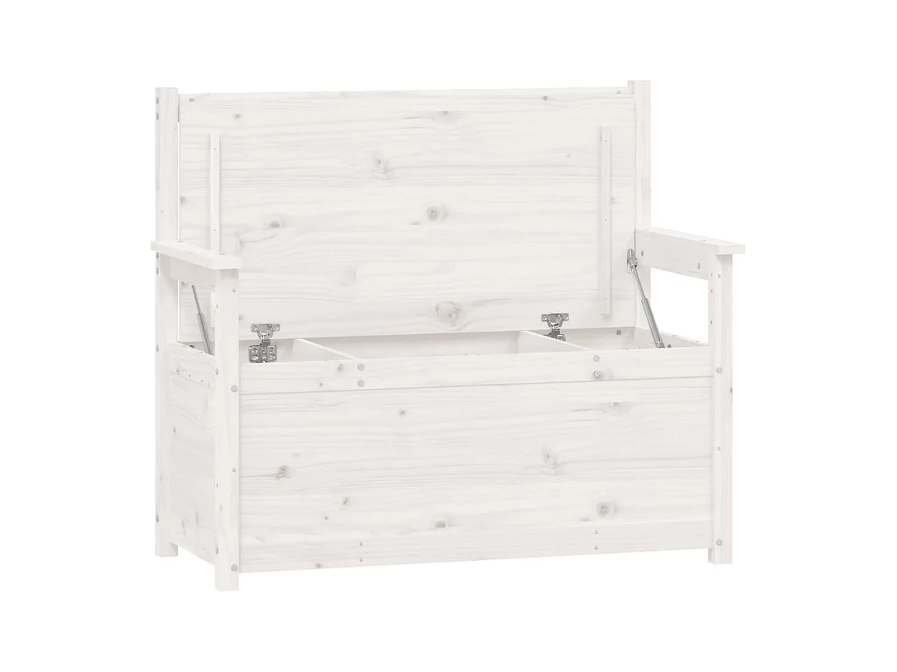 Banco Blanco 112,5x51,5x96,5 cm Madera Maciza de Pino