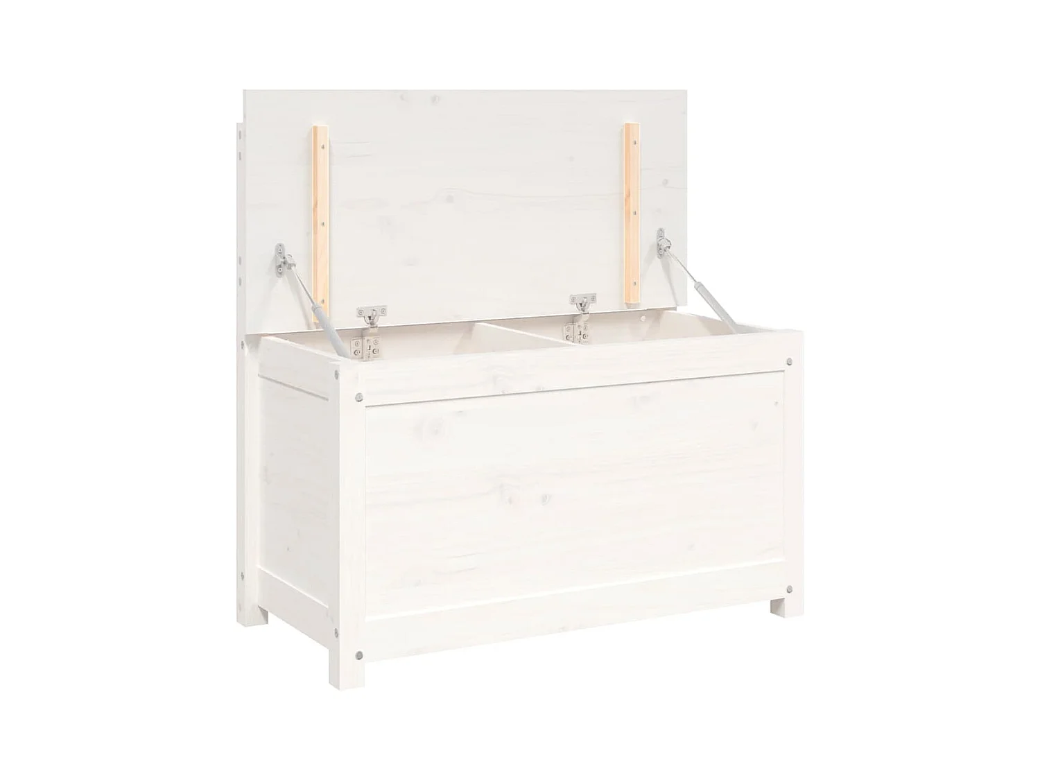 Banco Blanco 80x41x77 cm Madera Maciza de Pino