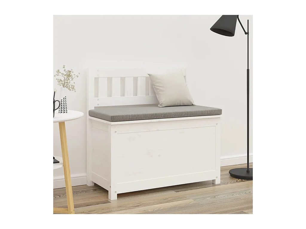 Witte bank 80x41x77 cm massief grenenhout