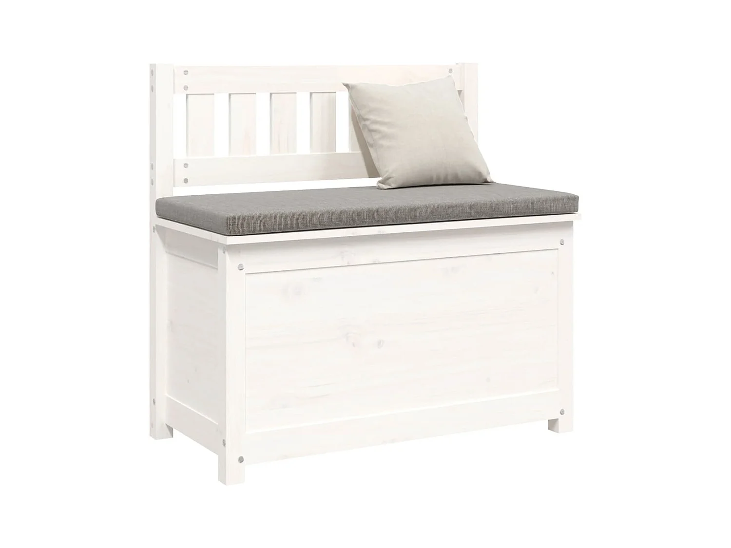 Witte bank 80x41x77 cm massief grenenhout