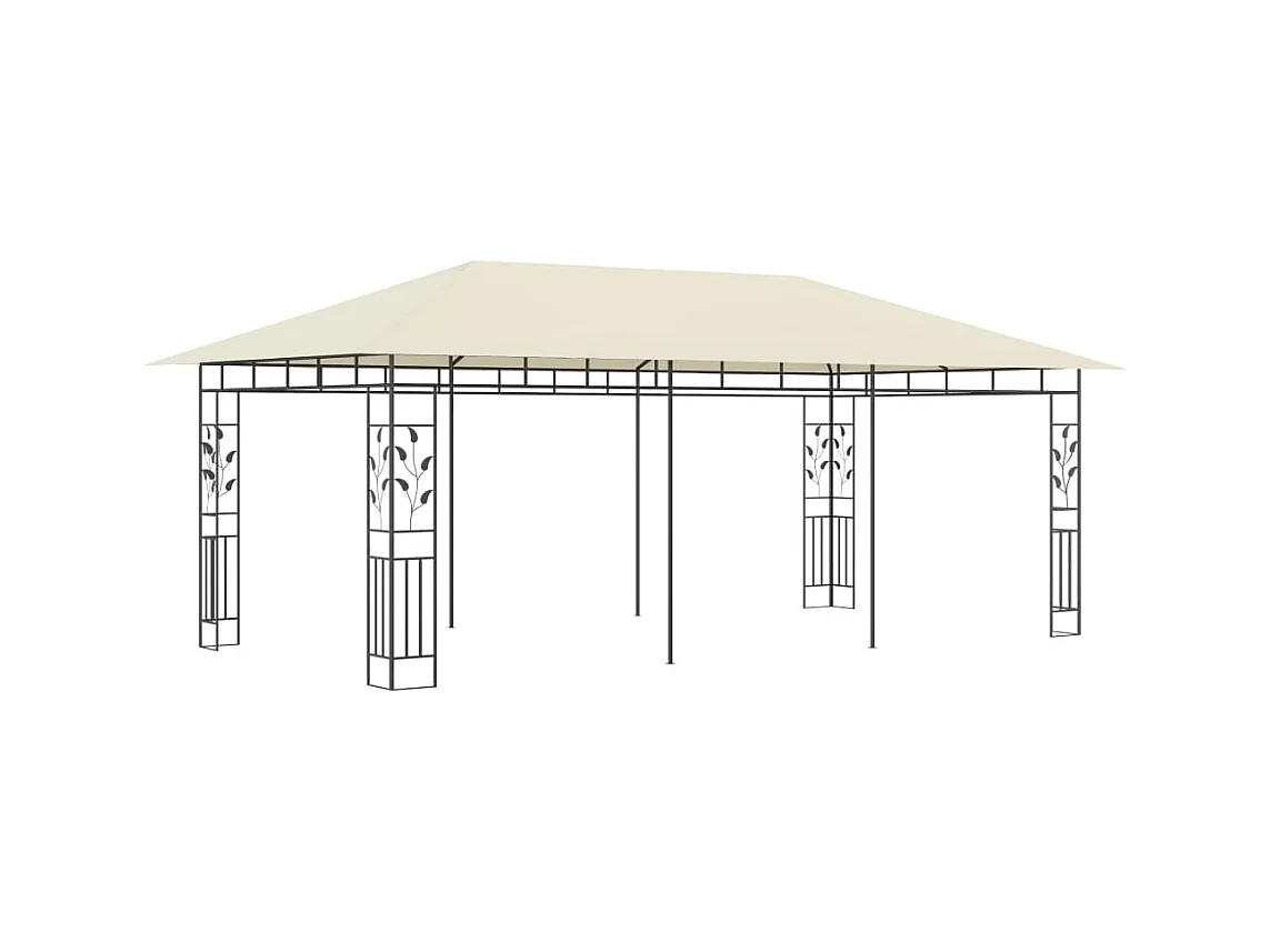 Pavillon mit Moskitonetz 6x3x2,73 m Creme