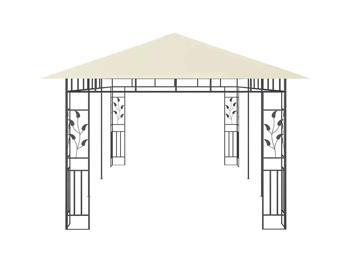 Pavillon mit Moskitonetz 6x3x2,73 m Creme