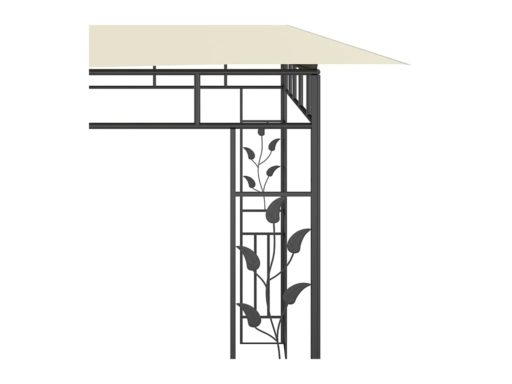 Pavillon mit Moskitonetz 6x3x2,73 m Creme