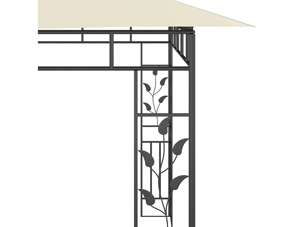 Gazebo con mosquitera 6x3x2,73 m Crema