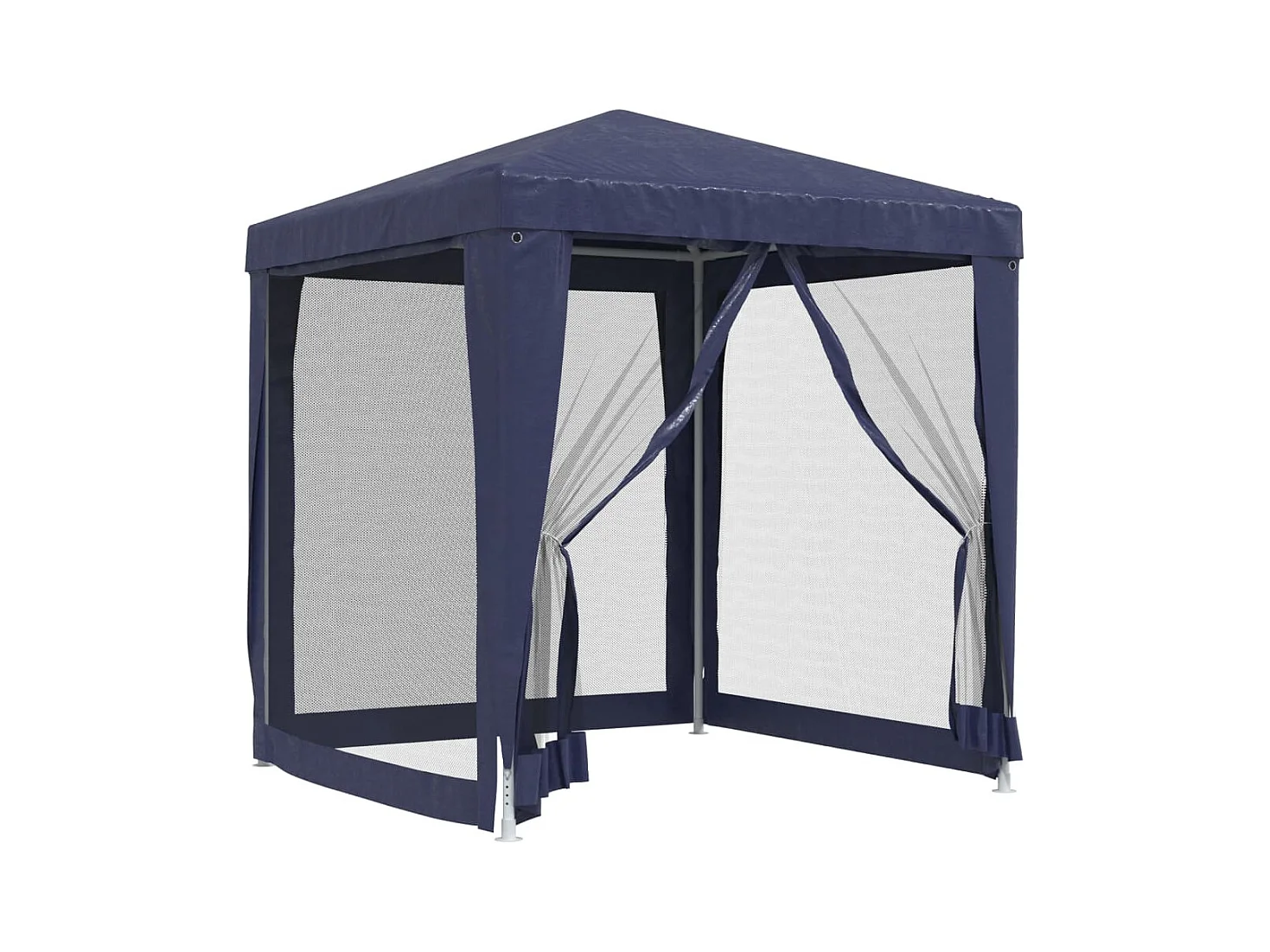 Carpa para fiestas con 4 paredes laterales de malla Azul 2x2 m HDPE